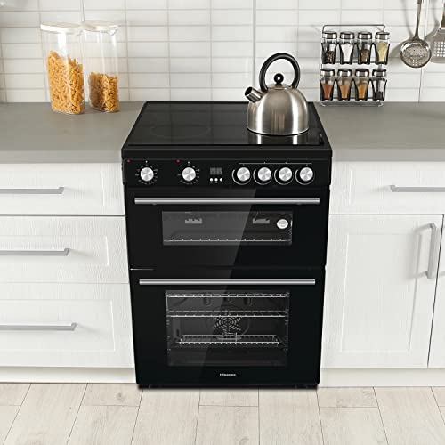 Hisense HDE3211BBUK 60cm Electric Cooker with Ceramic Hob-Black