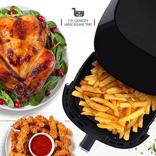 NETTA 8L Dual Basket Air Fryer Digital Smart Programmes, XL Size Black