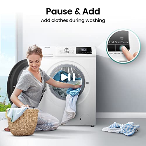 Hisense WFQA1014EVJM 10kg Freestanding Washing Machine - White