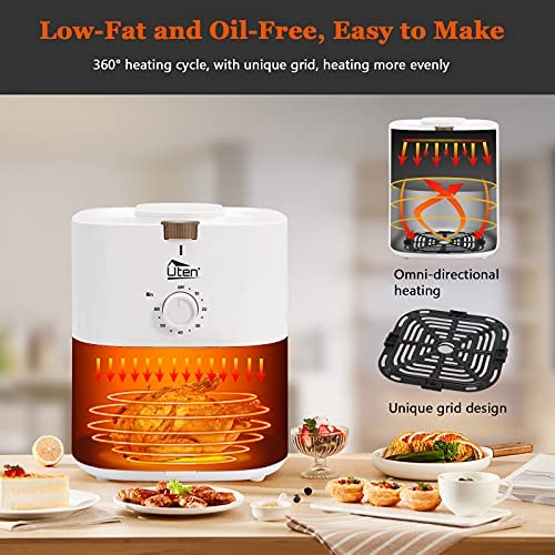 Uten 10L Digital Air Fryer Oven: 12 Preset Menus, LED Touch