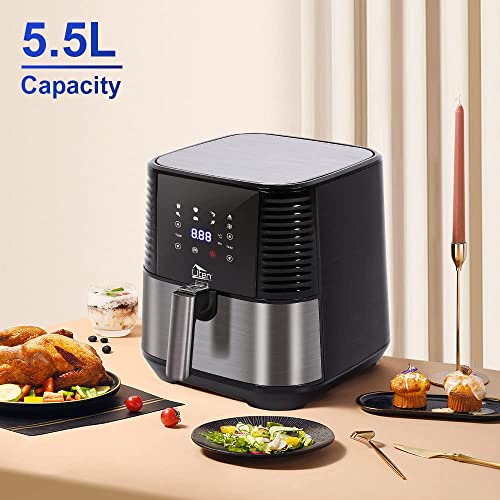 Uten 10L Digital Air Fryer Oven: 12 Preset Menus, LED Touch