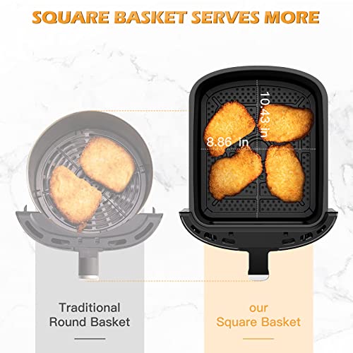 EUARY 9L Large Dual Basket Air Fryer - 8-In-1 Compact Oven