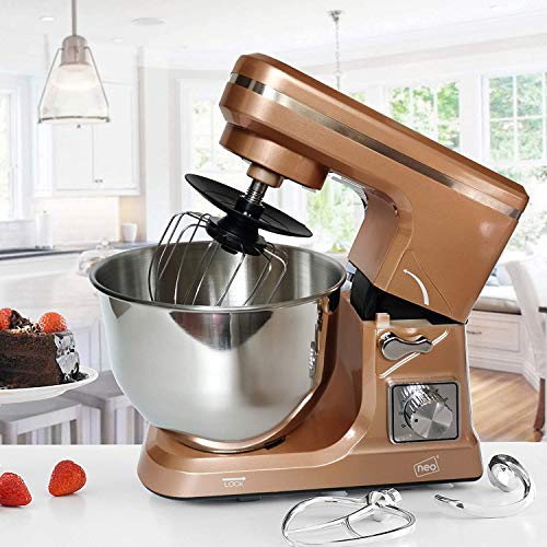 Neo Grey & Copper Electric Stand Mixer: 5L, 6 Speed, 800W