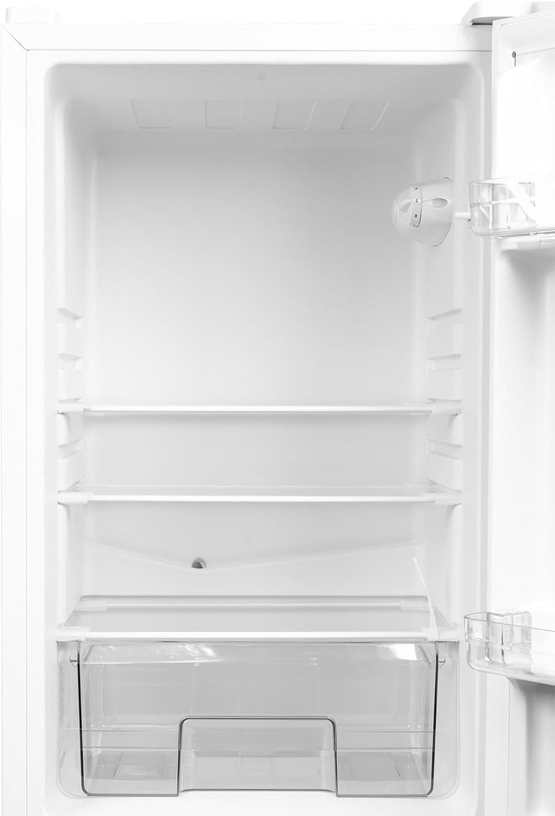 White 60/40 Split Fridge Freezer, 153L Capacity - 2-Year Warranty