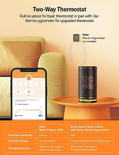 GoveeLife Smart Ceramic Space Heater - App & Voice Control