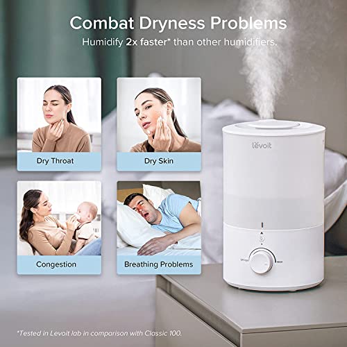 LEVOIT Smart Warm&Cool Humidifier: 4.5L, Top-Fill, Voice Control