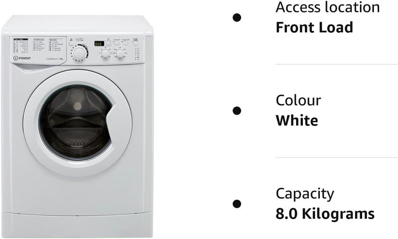 Indesit My Time 8Kg Washing Machine with 1400 rpm - White - D Rated