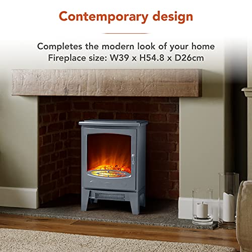 Warmlite WL46022 Elmswell Contemporary Stove: 2000W, Black