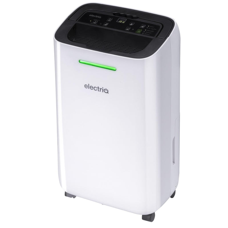 electriQ 12L Portable Dehumidifier - White, 3 Bed Homes