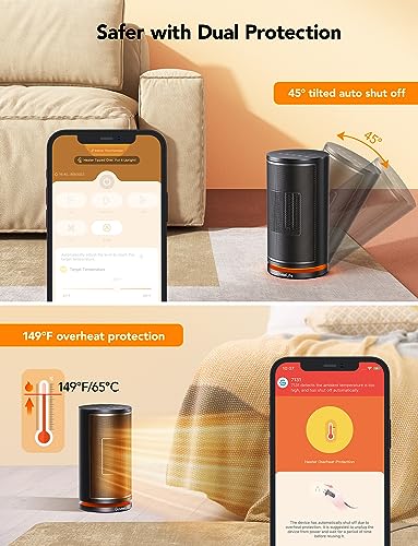 GoveeLife Smart Ceramic Space Heater - App & Voice Control