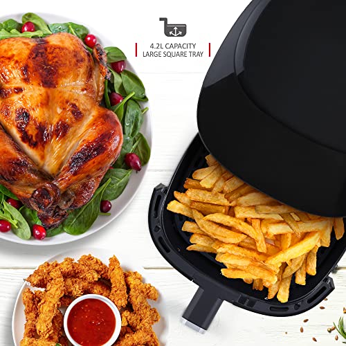 NETTA 8L Dual Basket Air Fryer Digital Smart Programmes, XL Size Black