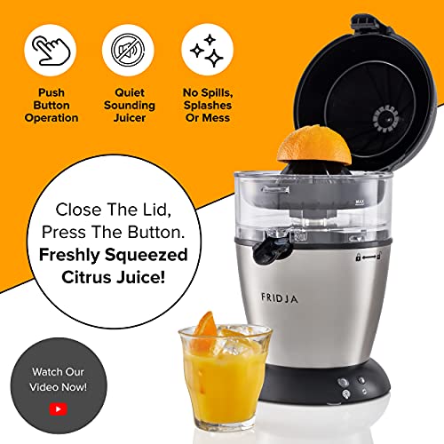 Fridja f900 Citrus Juicer: One-Button Operation, Stainless Steel