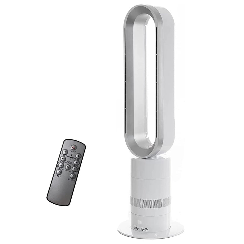 Daewoo Bladeless Tower Heater & Fan, Remote Control, 1950W, White