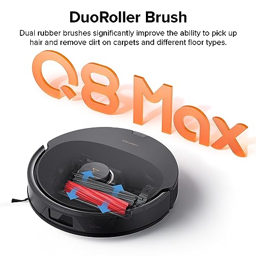 Roborock Q8 Max Robot Vacuum: Dual Brushes, 5500Pa Suction