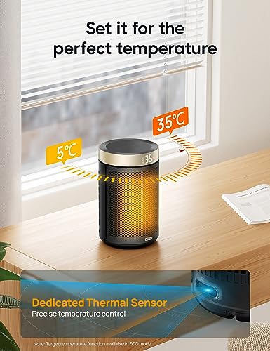 Dreo 1500W Ceramic Heater | Thermostat, 3 Modes, 12H Timer