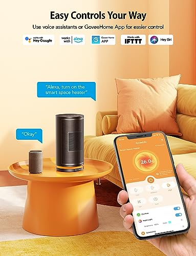 GoveeLife Smart Ceramic Space Heater - App & Voice Control