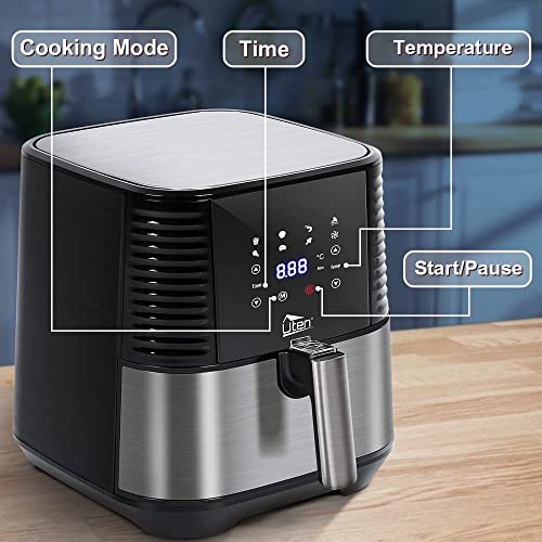 Uten 10L Digital Air Fryer Oven: 12 Preset Menus, LED Touch