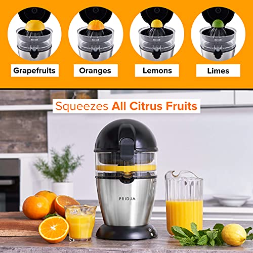 Fridja f900 Citrus Juicer: One-Button Operation, Stainless Steel