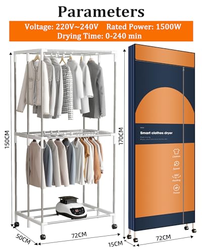 KASYDoFF Electric Clothes Dryer, 16KG Capacity, Remote Control