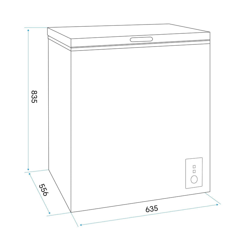 Baridi 142L Chest Freezer: Garage Safe, Adjustable Thermostat