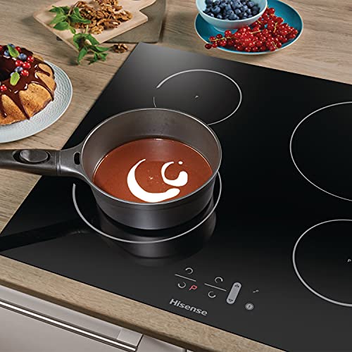 Hisense HI6401BSC Built-in Induction Hob, Black, 7200W