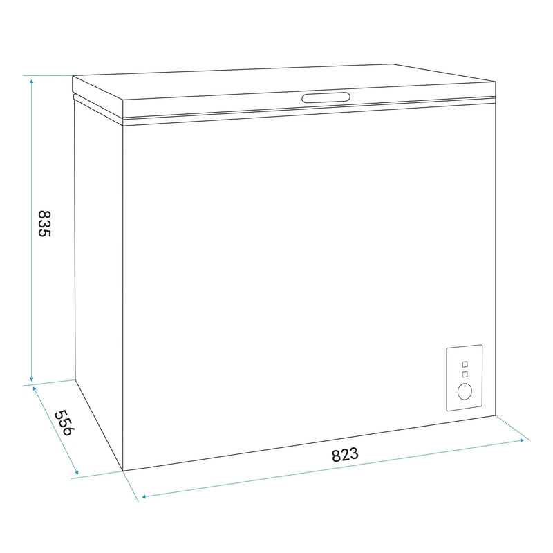 Baridi 142L Chest Freezer: Garage Safe, Adjustable Thermostat