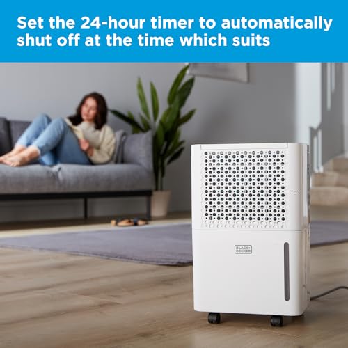 BLACK+DECKER 20L Dehumidifier | 4-in-1 | LED Display | White