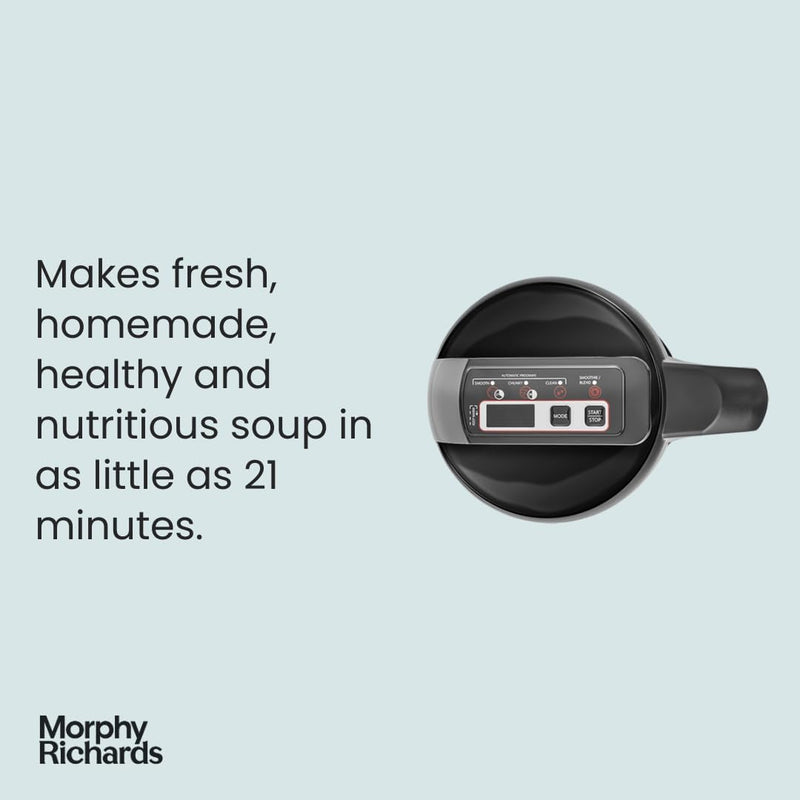 Morphy Richards 1.6L Soup Maker: Dual Programme, Stainless Steel