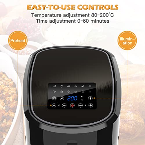 EUARY 9L Large Dual Basket Air Fryer - 8-In-1 Compact Oven