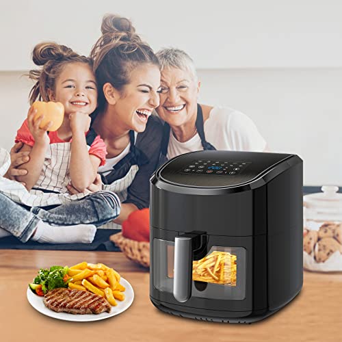 EUARY 9L Large Dual Basket Air Fryer - 8-In-1 Compact Oven