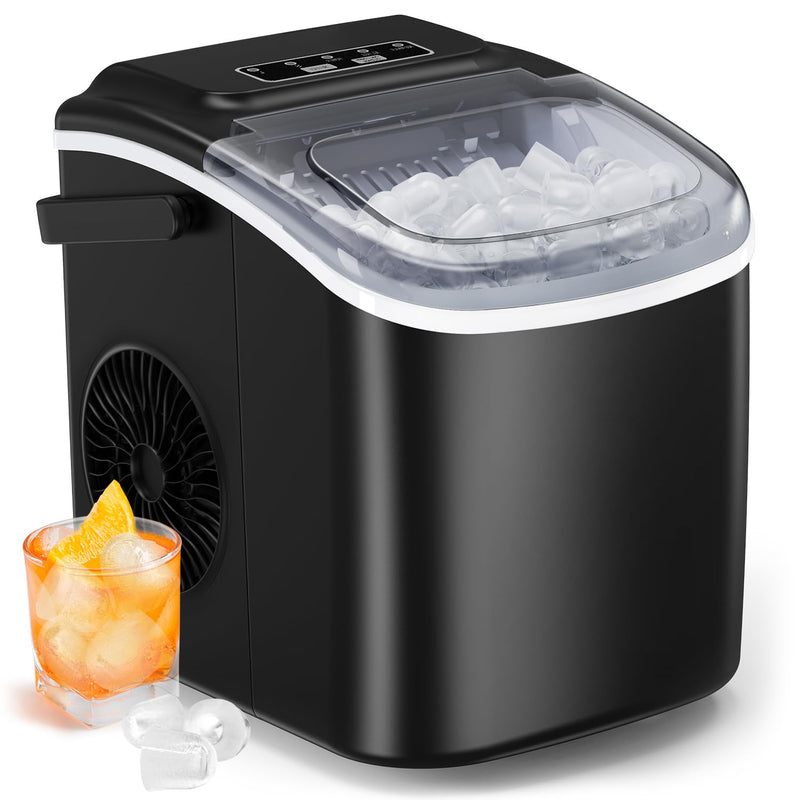 Silonn Countertop Ice Maker - 9 Cubes in 6 Mins, 12KG/24Hrs