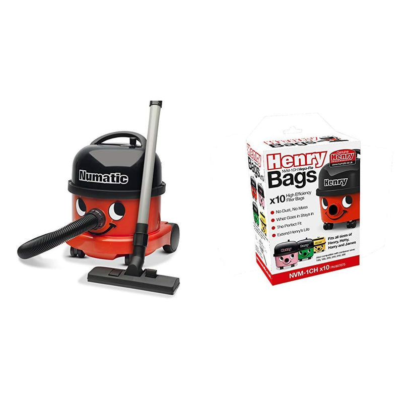 Henry NRV 240-11 Dry Vacuum Cleaner, 9 Litre, 580 W, Red, Red / Black