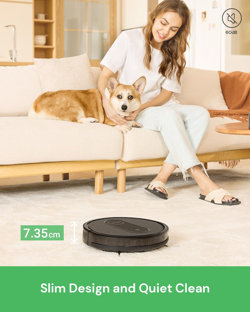 Vactidy T7 Robot Vacuum - WiFi Control - 2-in-1 Mop & Dustbin