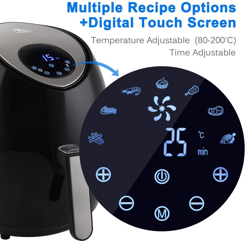 Uten 10L Digital Air Fryer Oven: 12 Preset Menus, LED Touch