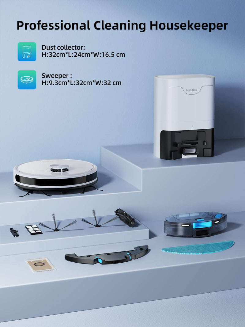 HONITURE Robot Vacuum Cleaner with Mop, 3500pa, WiFi/App