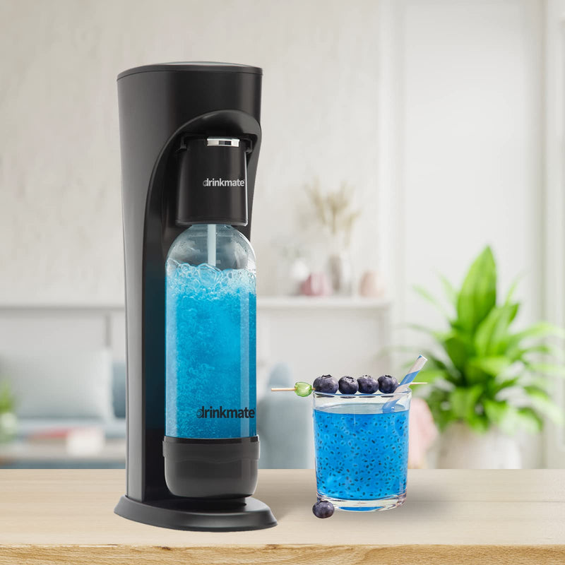 DrinkMate OmniFizz Sparkling Water & Soda Carbonator, Matte Black