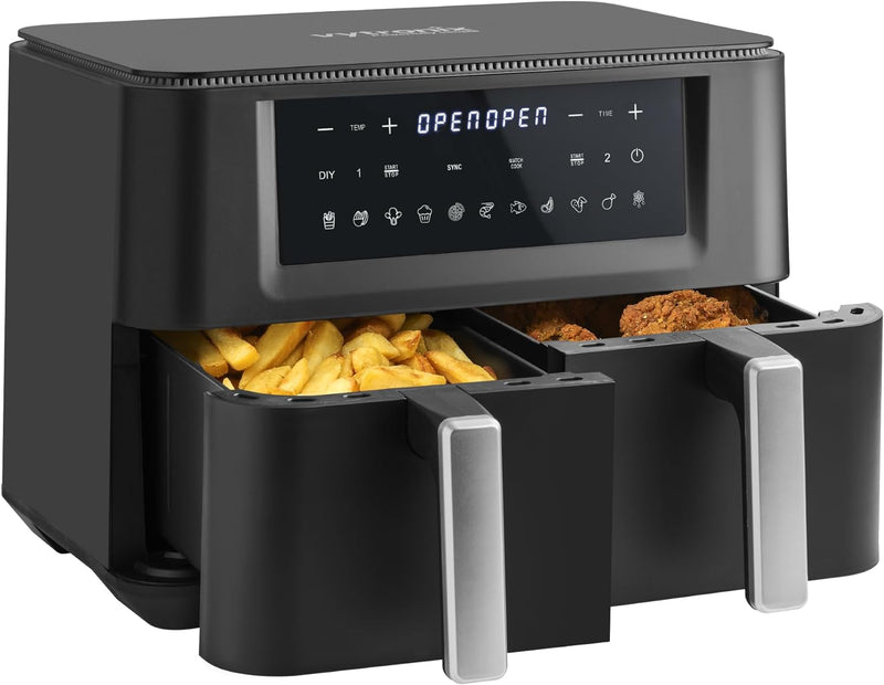 Vytronix DD9L Dual Zone Air Fryer: 9L, 2400W, 11 Pre-sets