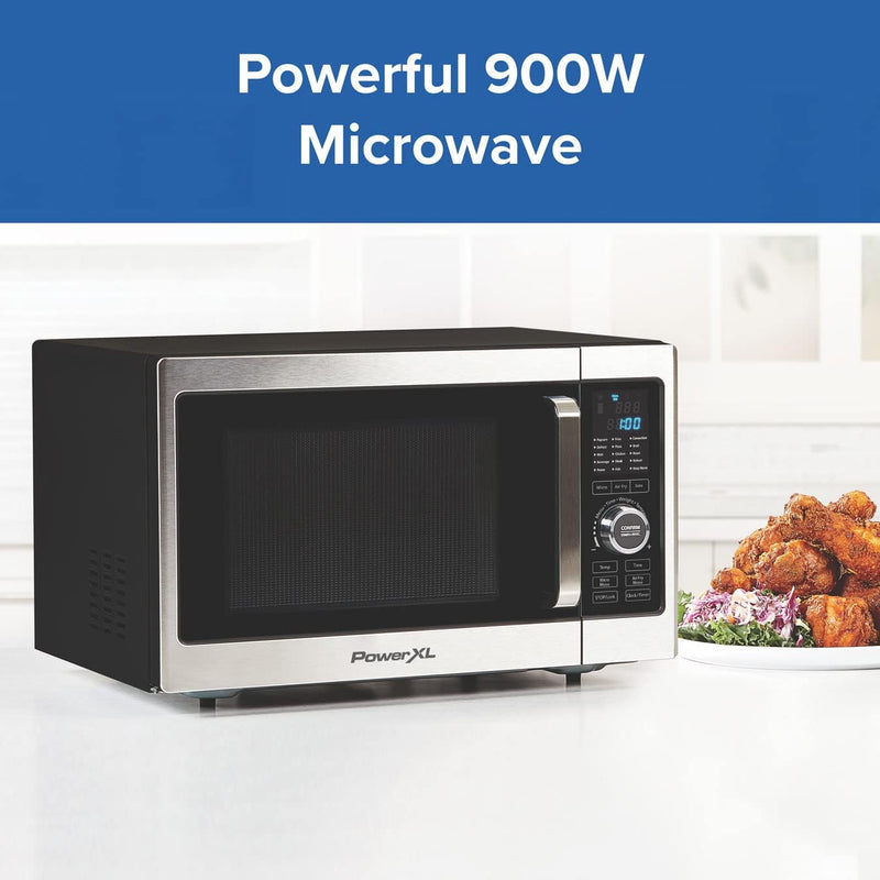 Power XL 8-in-1 Microwave, Air Fryer, Oven - 900W (Silver)