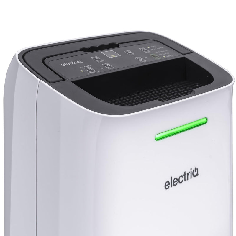 electriQ 12L Portable Dehumidifier - White, 3 Bed Homes