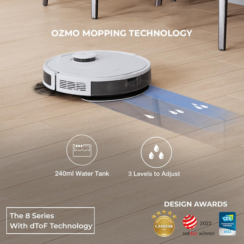 ECOVACS DEEBOT N8+ Robot Vacuum - OZMO™ Mop, Auto-Empty