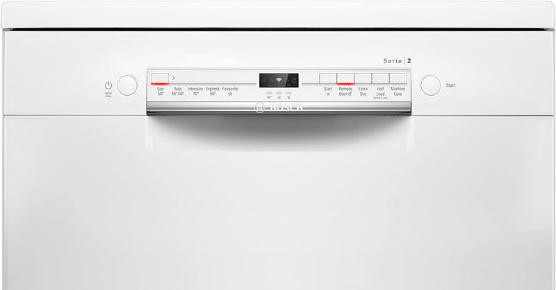 Bosch SMS2ITW08G Dishwasher, 12 Place Settings, White, Freestanding