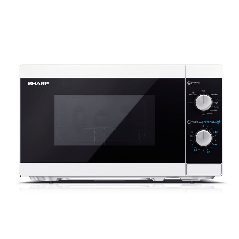 SHARP 28L Digital Microwave - 900W Grill, 11 Power Levels, Silver