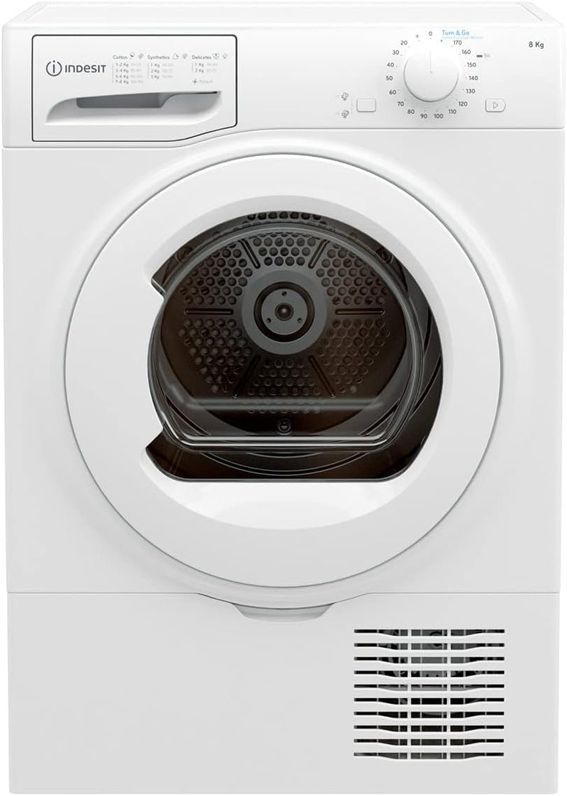 Indesit Freestanding I2D81W 8kg Condenser Tumble Dryer - White