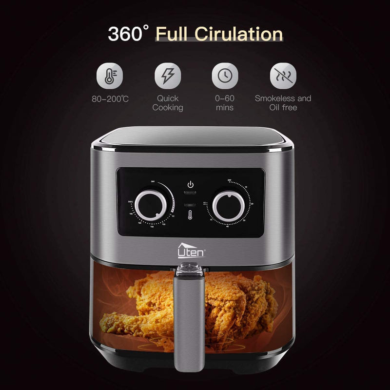 Uten 5.5L Air Fryer Oven, 1700W Rapid Air Technology, Healthy Cooking