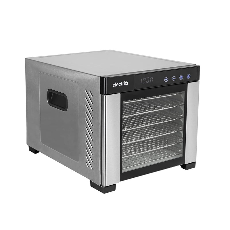 electriQ Stainless Steel Food Dehydrator - 6 Shelves, 650W