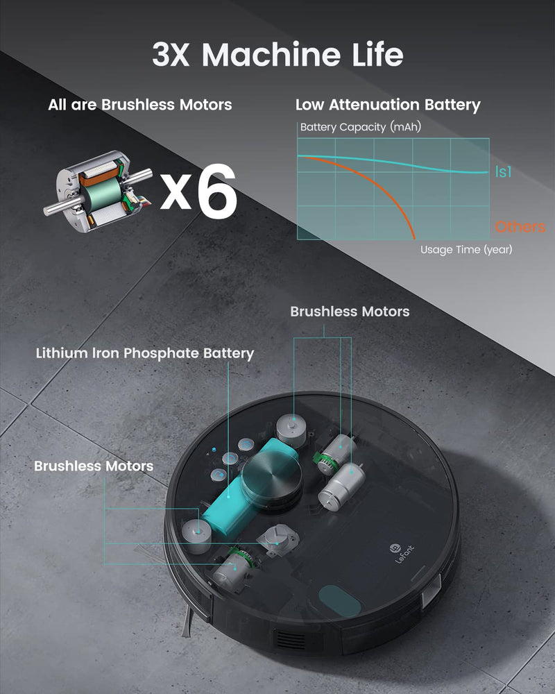 Lefant M1 Robot Vacuum Cleaner with Mop, 4000Pa, Wi-Fi/App/Alexa