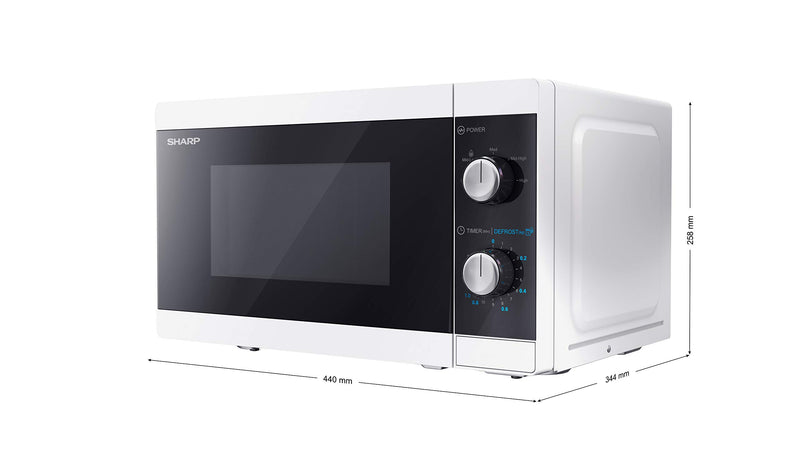 Sharp Compact 20L Microwave: 800W, 11 Power Levels, Defrost, LED Light