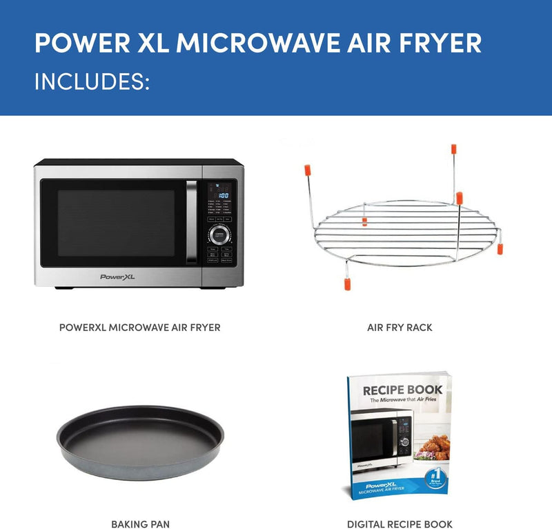 Power XL 8-in-1 Microwave, Air Fryer, Oven - 900W (Silver)