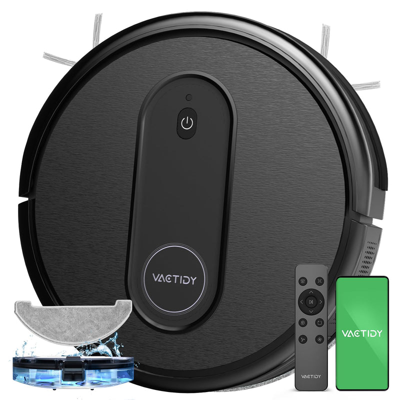 Vactidy T7 Robot Vacuum - WiFi Control - 2-in-1 Mop & Dustbin