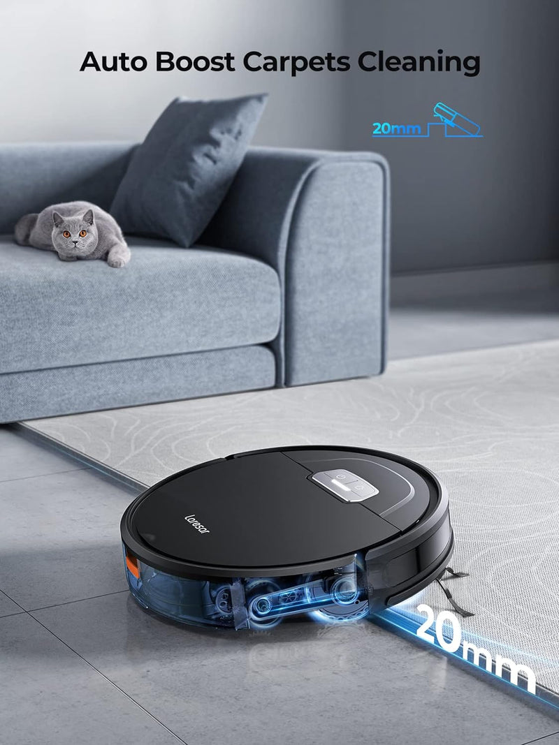 Laresar Robot Vacuum 4500Pa with Auto Carpet Boost, Smart App Control